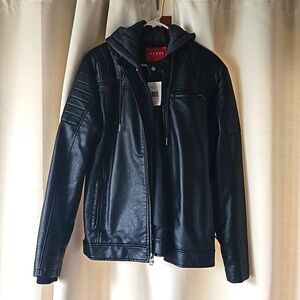 Black Guess hooded jacket size Medium